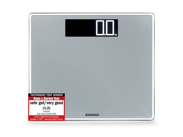 SOEHNLE Personenwaage »Style Sense Comfort 600«, Tragfähigkeit: 200 kg - silberfarben