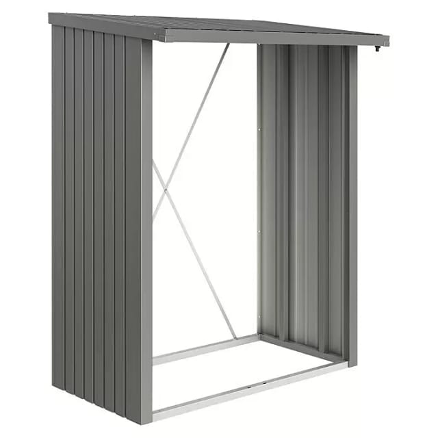 BIOHORT Kaminholzlager »WoodStock 150«, BxHxL: 157 x 199 x 102 cm, quarzgrau-metallic