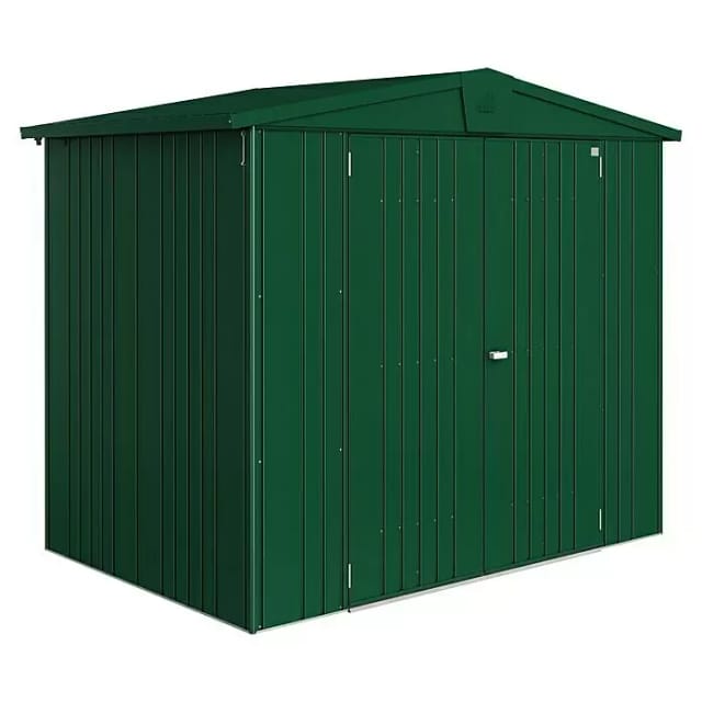 BIOHORT Gerätehaus »Europa Gr. 3«, Stahl, BxHxT: 244 x 203 x 156 cm (Außenmaße inkl. Dachüberstand) - gruen