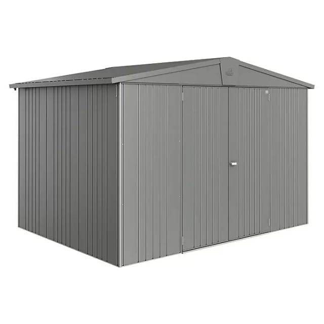 BIOHORT Gerätehaus »Europa«, Metall, BxHxT: 316 x 209 x 228 cm (Außenmaße inkl. Dachüberstand) - grau