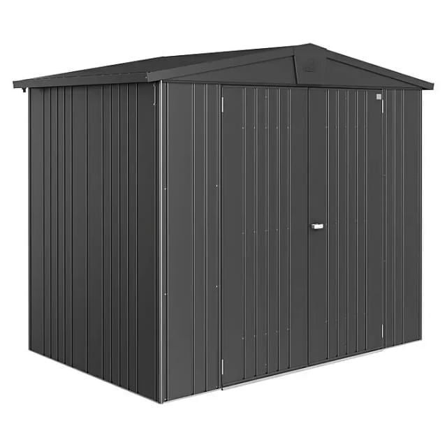 BIOHORT Gerätehaus »Europa Gr. 3«, Metall, BxHxT: 244 x 203 x 156 cm (Außenmaße inkl. Dachüberstand) - schwarz