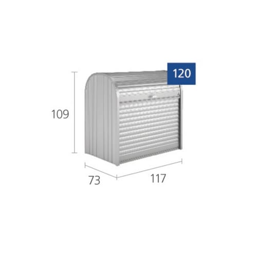 BIOHORT Gerätebox »StoreMax«, 117 x 109 x 73 cm (BxHxT), 740 Liter - grau