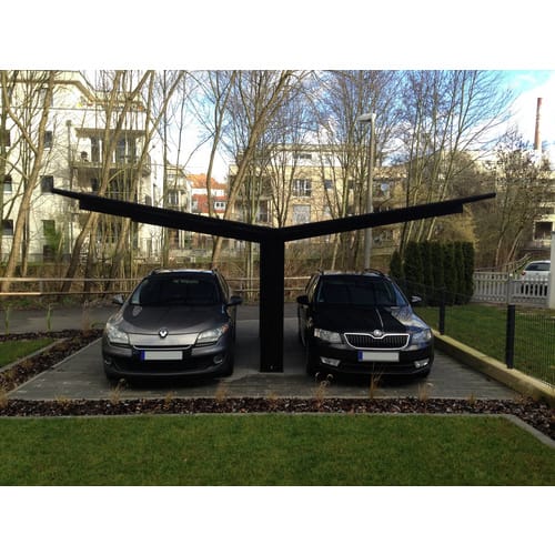 XIMAX Doppelcarport »Linea«, Typ 80, Außenmaß BxT: 547,6 x 495,4 cm, schwarz