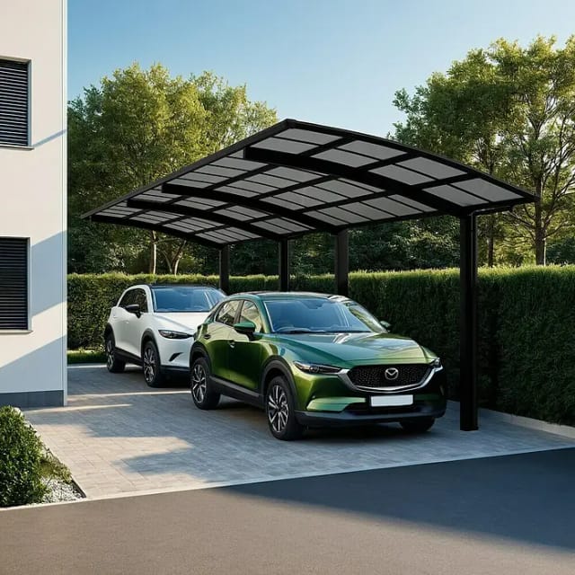 XIMAX Doppelcarport »Portoforte«, Typ 80, Außenmaß BxT: 270,4 x 982,6 cm, schwarz