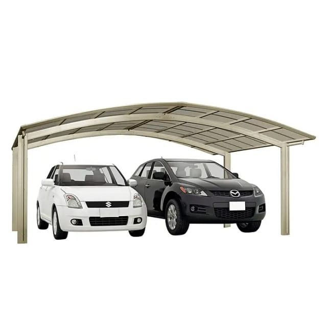 XIMAX Doppelcarport »Portoforte«, Typ 80, Außenmaß BxT: 542,3 x 495,4 cm, edelstahlfarben - silberfarben