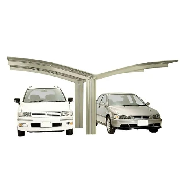 XIMAX Doppelcarport »Portoforte«, Typ 80, Außenmaß BxT: 543 x 495,4 cm, edelstahlfarben - silberfarben