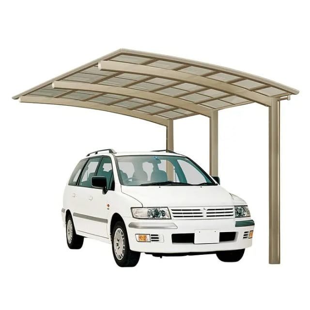 XIMAX Einzelcarport »Portoforte«, Typ 110, Außenmaß BxT: 270,4 x 495,4 cm, edelstahlfarben - silberfarben