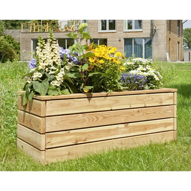 KIEHN-HOLZ Pflanzkasten, BxHxL: 40 x 43 x 115 cm, Holz - beige