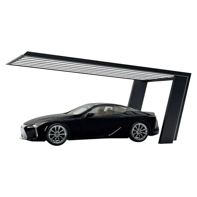XIMAX Einzelcarport »MyPort 7«, Typ 60, Außenmaß BxT: 319 x 587,3 cm, silberfarben|schwarz - bunt