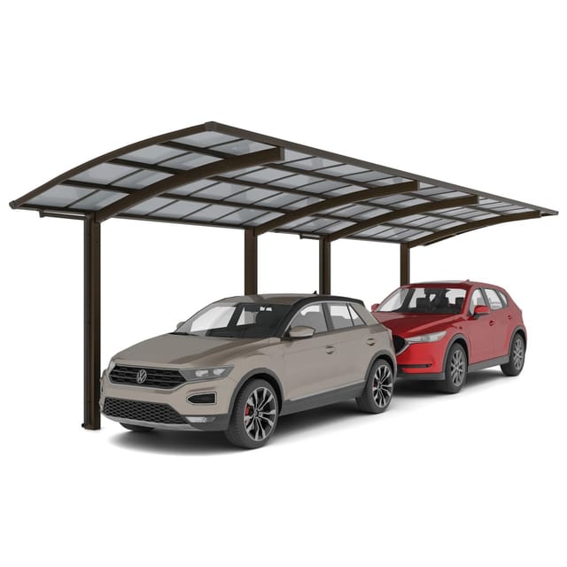 XIMAX Doppelcarport »Portoforte«, Typ 80, Außenmaß BxT: 270,4 x 982,6 cm, braun
