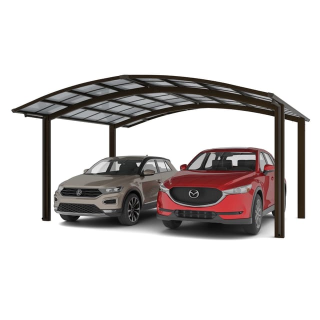 XIMAX Doppelcarport »Portoforte«, Typ 80, Außenmaß BxT: 542,3 x 495,4 cm, braun