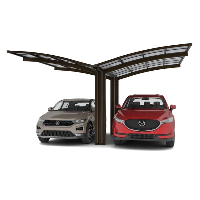 XIMAX Doppelcarport »Portoforte«, Typ 80, Außenmaß BxT: 543 x 495,4 cm, braun