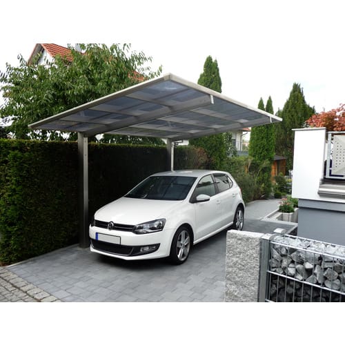XIMAX Einzelcarport »Linea«, Typ 60, Außenmaß BxT: 272,6 x 495,4 cm, edelstahlfarben - silberfarben