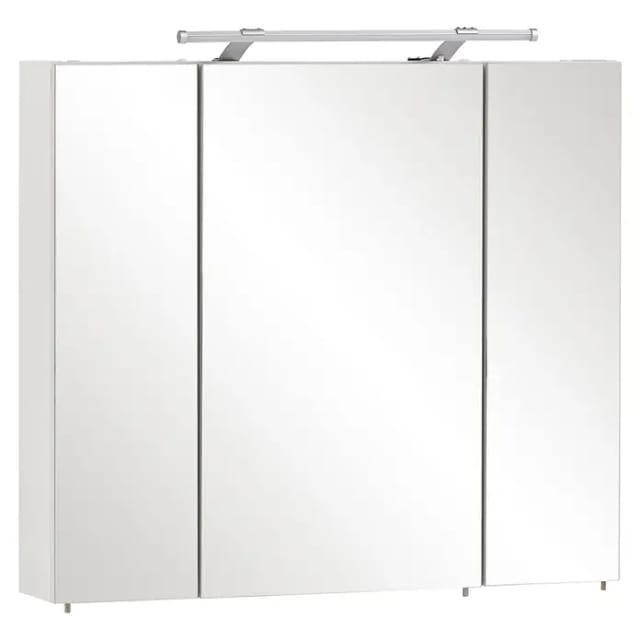 SCHILDMEYER Spiegelschrank »Dorina«, BxHxT: 80 x 71 x 16 cm, 3-türig, weiß - weiss