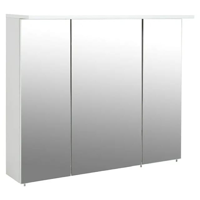 SCHILDMEYER Spiegelschrank »Profil«, BxHxT: 90 x 71 x 16 cm, 3-türig, weiß - weiss
