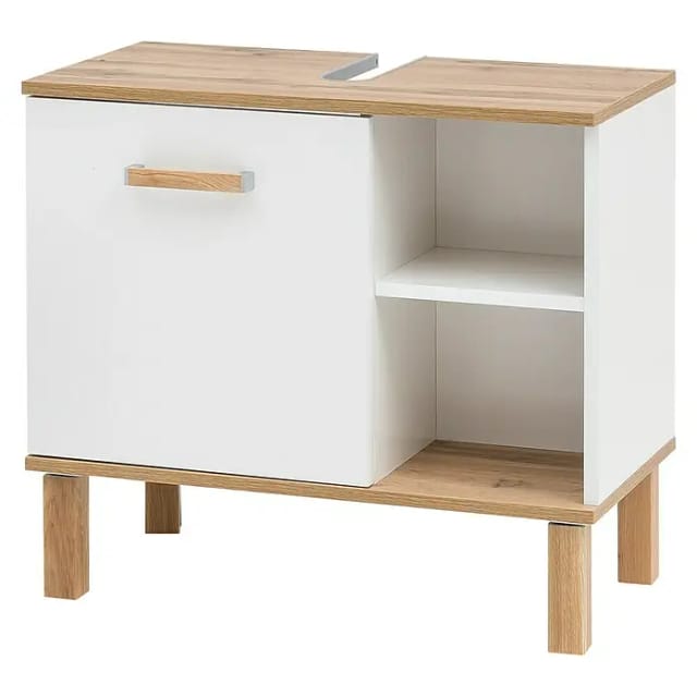 SCHILDMEYER Waschbeckenunterschrank »Padua«, BxHxT: 65 x 60,1 x 35 cm, Anschlagrichtung: links - weiss