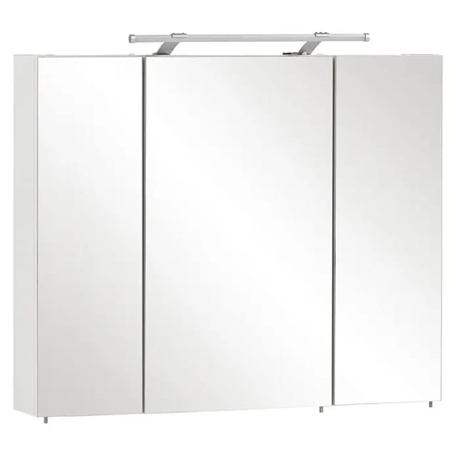 SCHILDMEYER Spiegelschrank »Dorina«, BxHxT: 90 x x 16 cm, 3-türig, weiß - weiss