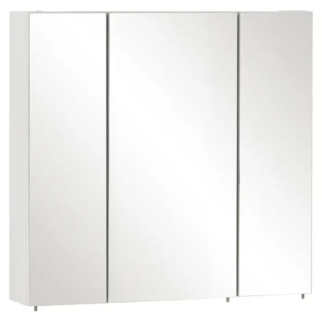 SCHILDMEYER Spiegelschrank »Basic«, BxHxT: 70 x x 16 cm, 3-türig, weiß - weiss