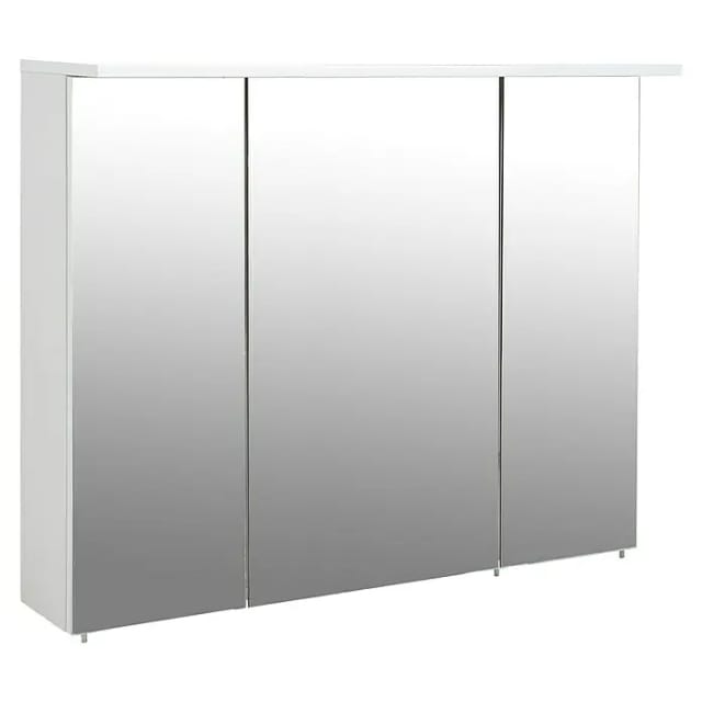 SCHILDMEYER Spiegelschrank »Profil«, BxHxT: 100 x 71 x 16 cm, 3-türig, weiß - weiss