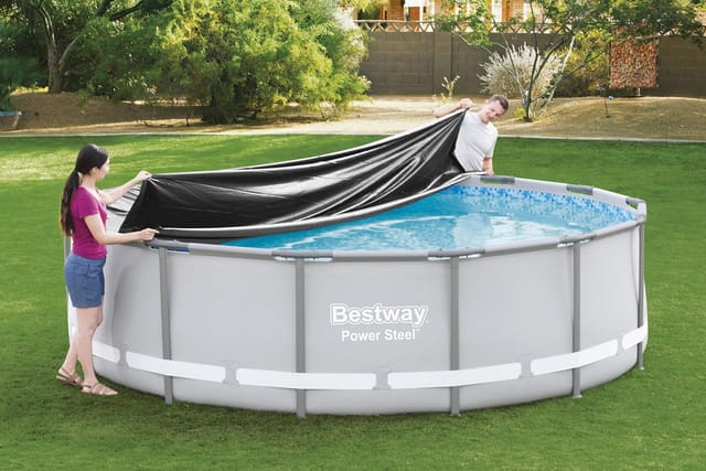 BESTWAY Abdeckplane »Flowclear«, Breite: 427 cm, Polyvinylchlorid/Polypropylen - schwarz