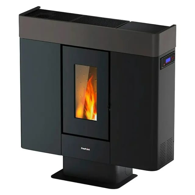 FREEPOINT Pelletofen »Moon«, braun, Stahl, 10 kW - schwarz
