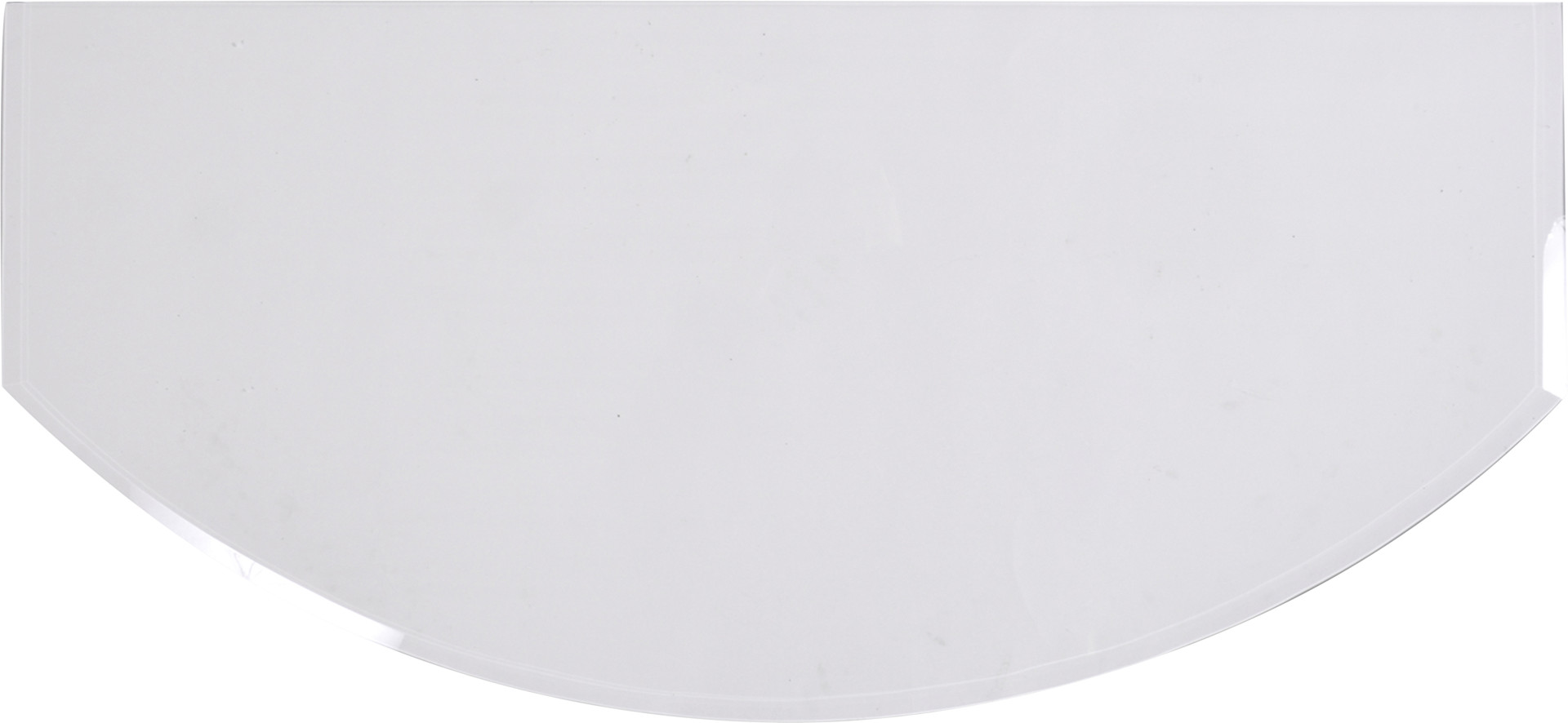 FIREFIX® Bodenplatte, Glas, rundbogenförmig, BxL: 120 x 55 cm, Stärke: 6 mm - transparent