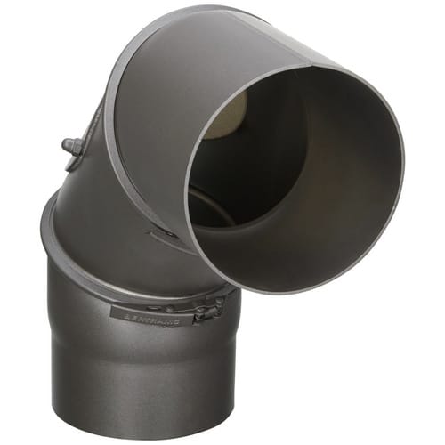 FIREFIX® Rohrbogen, ØxL: 12 x 45 cm, Stärke: 2 mm, Stahl - grau