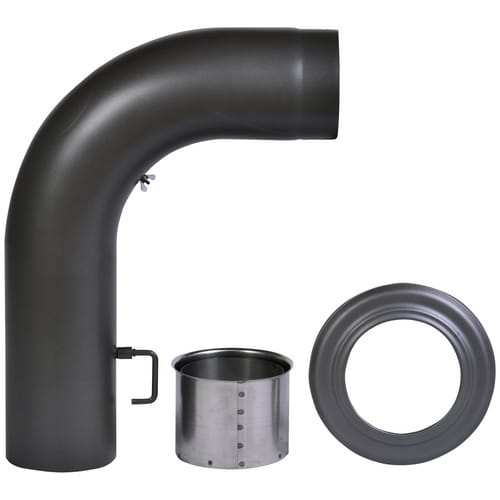 FIREFIX® Rauchrohr-Set, ØxL: 15 x 60 cm, Stärke: 2 mm, Stahl - grau