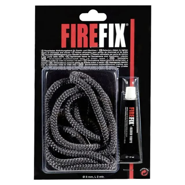 FIREFIX® Keramikkordel, Ø 0,8 cm, Glasstrickschnüre - grau