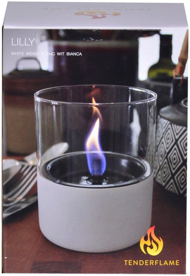 TENDERFLAME Tischfeuer »Lilly«, Format: 17cm x 10cm x 10cm (H x B x T) - weiss