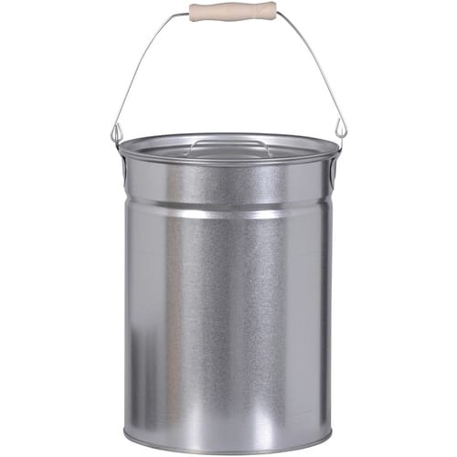 FIREFIX® Ascheeimer, HxL: 30 x 25 cm, silberfarben