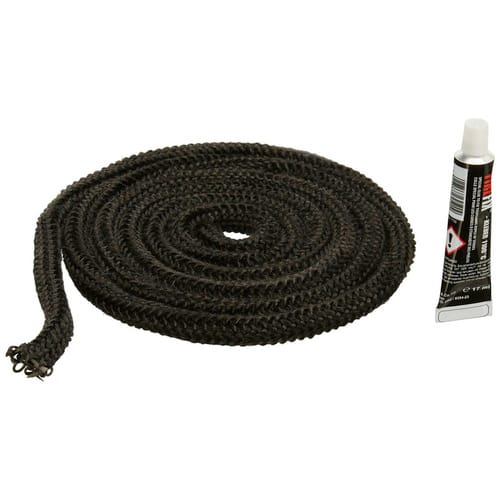 FIREFIX® Abdichtkordel, Ø 1,2 cm, Glasstrickschnüre, für: Kamin, Ofen - schwarz