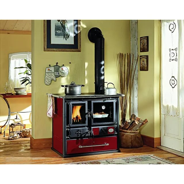 La Nordica-Extraflame® Holzherd »Rosa«, Kacheln, 6,5 kW, Dauerbrand geeignet - grau