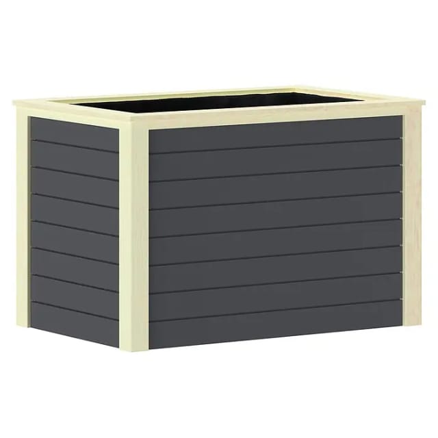 KARIBU Hochbeet, BxHxL: 98 x 64 x 65 cm, nordisches Fichtenholz - grau