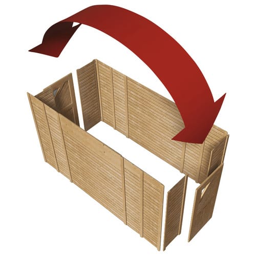 KARIBU Geräteraum, holzfarben, (BxT): 274 x 204 cm - braun