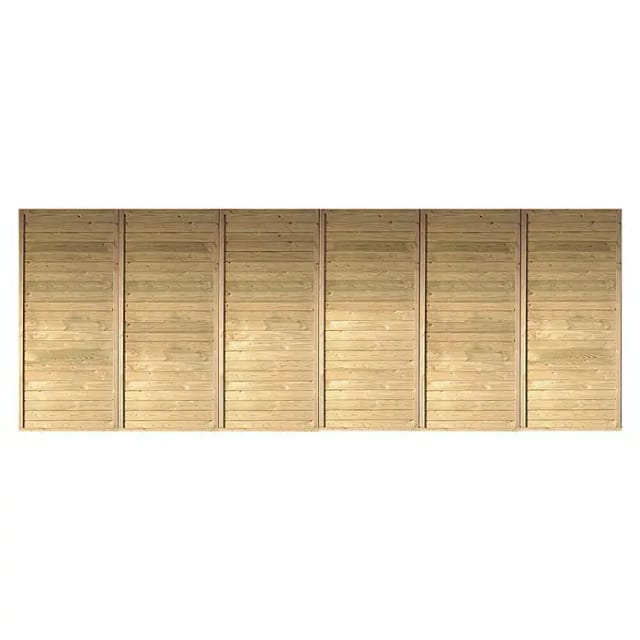 KARIBU Carport-Rückwand, holzfarben, (BxH): 540 x 200 cm - braun