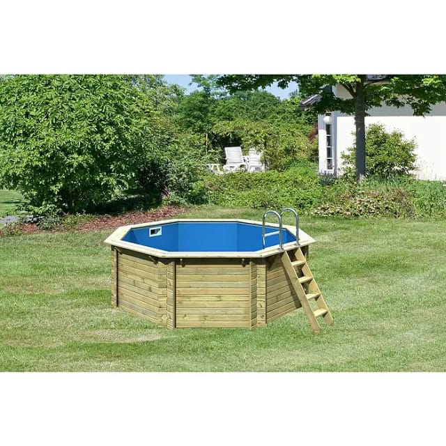 KARIBU Achtformpool »Var. A«, braun, 11000 l, BxLxH: 358x350x124 cm