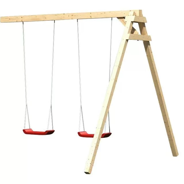 KARIBU Schaukelanbau »Lotti, Danny, Luis, Frieda«, Holz, BxHxT: 240 x 213 x 264 cm - braun