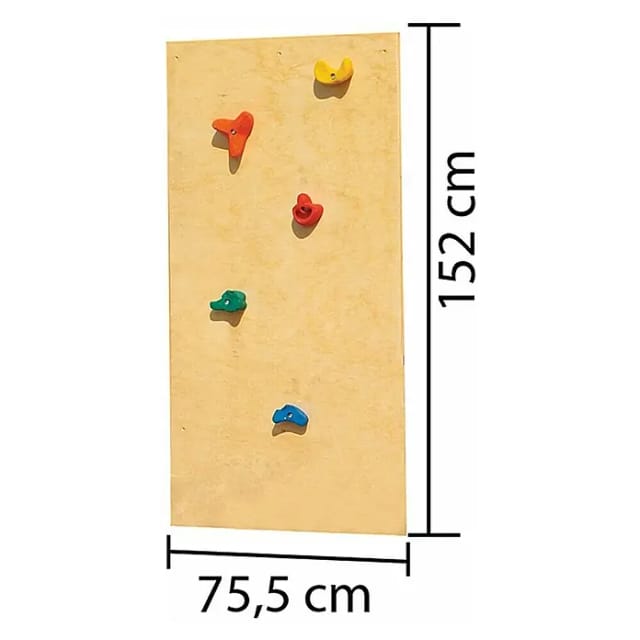 KARIBU Kletterwand, BxHxT: 75,5 x 152 x 1,8 cm, natur - braun
