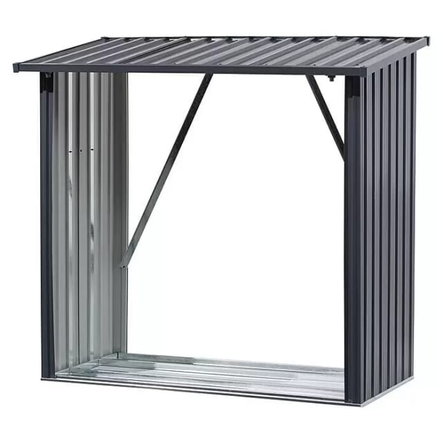 FLORAWORLD Kaminholzregal, BxHxL: 163 x 142 x 89 cm, anthrazit - grau