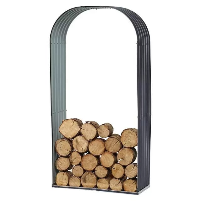 FLORAWORLD Kaminholzunterstand »Rundbogen«, BxHxL: 103 x 200 x 40 cm, anthrazit - grau