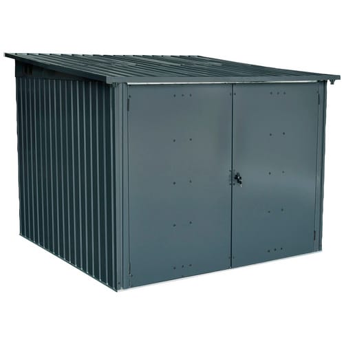 FLORAWORLD Fahrradgarage, 206 x 163 x 204 cm (BxHxT), 6.100 Liter - grau
