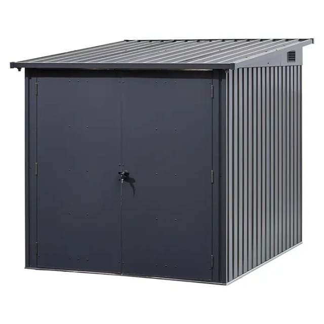 FLORAWORLD Fahrradgarage, 163 x 163 x 204 cm (BxHxT), 4.800 Liter - grau