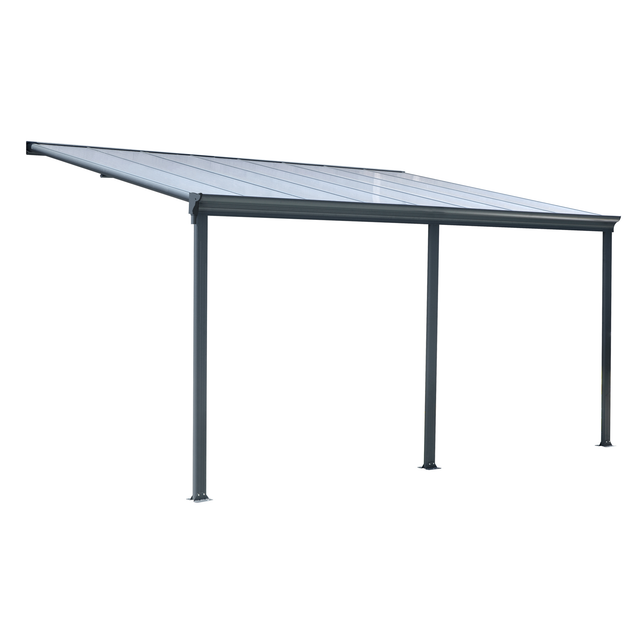 FLORAWORLD Terrassenüberdachung, Breite: 496 cm, Dach: Polycarbonat (PC), anthrazit - grau