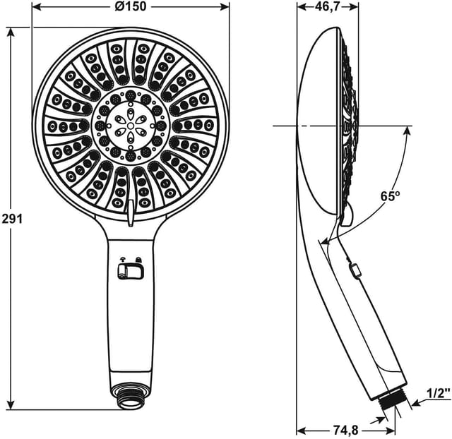 CORNAT Handbrause »MONTENOVO«, Ø 15 cm, chromfarben - silberfarben