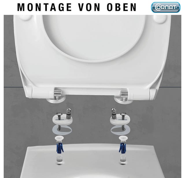 CORNAT WC-Sitz »PREMIUM«, Duroplast, oval, mit Softclose-Funktion - weiss
