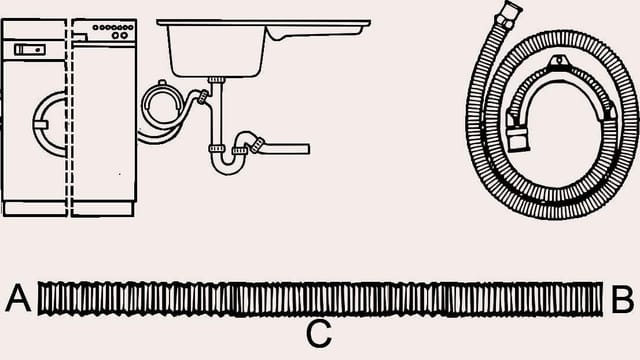 CORNAT Maschinen-Spiral-Ablaufschlauch - grau