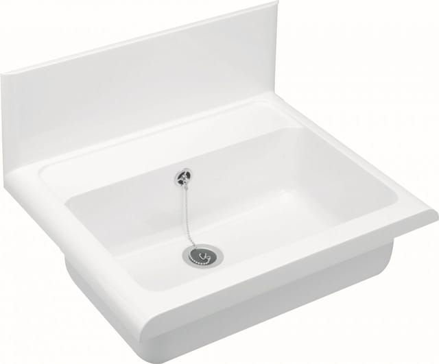 CORNAT Ausgussbecken, Breite: 55 cm, weiß - weiss