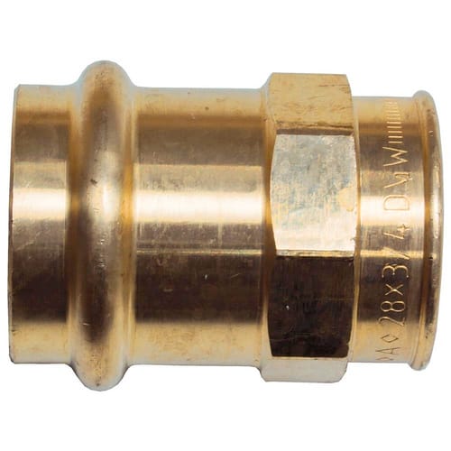 CORNAT Press-Übergangsmuffe, Rotguss, Innengewinde: 3/4" - goldfarben