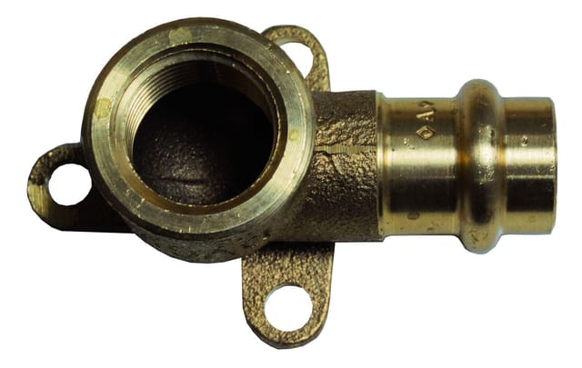 CORNAT Presswandscheibe, Rotguss, Innengewinde: 1/2" - goldfarben